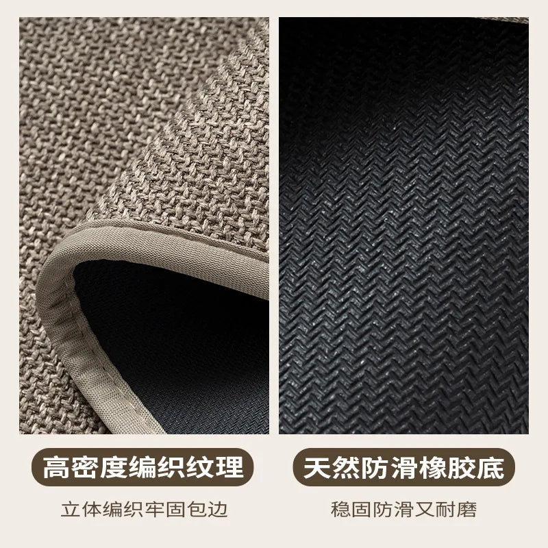 Grey Rugs for Kitchen Floor Mat Home Corridor Non-slip Carpet TPR Wear-resistant Antislip Foot Mats Bedroom Bedside Rug Alfombra