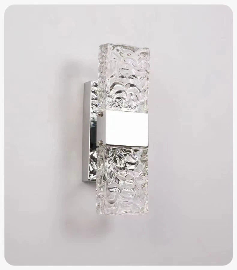 Corrugated Crystal Wall Lamps Modern LED Lighting Indoor Wall Sconces Living Room TV Background Bedroom Aisle Home Decor Lustre