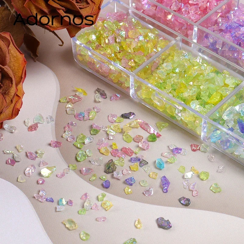 Irregular Crystal Broken Glass Stones Colorful 3D Epoxy Resin Mold Filling Crushed Stones Handmade DIY Resin Jewelry Accessories