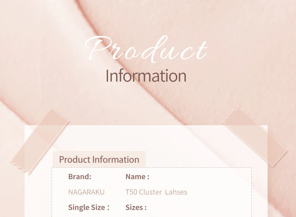 NAGARAKU T50 DIY Cluster Eyelashes Segment Volume Natural Lighter Bundles Makeup Tools Grafted At Home