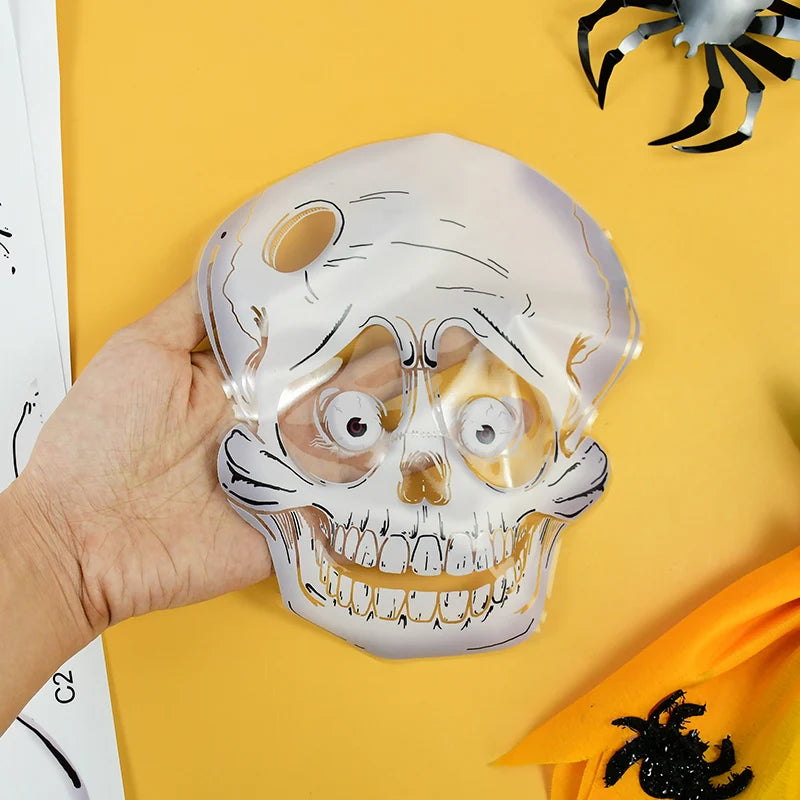 4Pcs Halloween Large Skeleton Wall Stickers Human Skull Bones Bat Window Stickers Halloween Party Scary Home Room Decal Decors