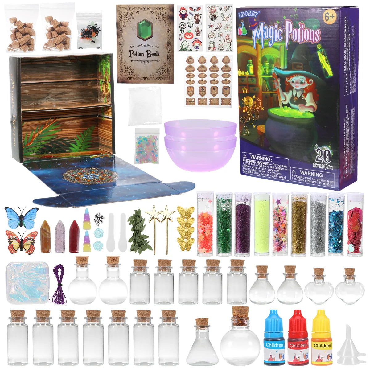 DIY Fairy Magical Potions Kit Horror Halloween Christmas Gifts Witches' Magical Color Changing Freezing Potions Art Craft Kit