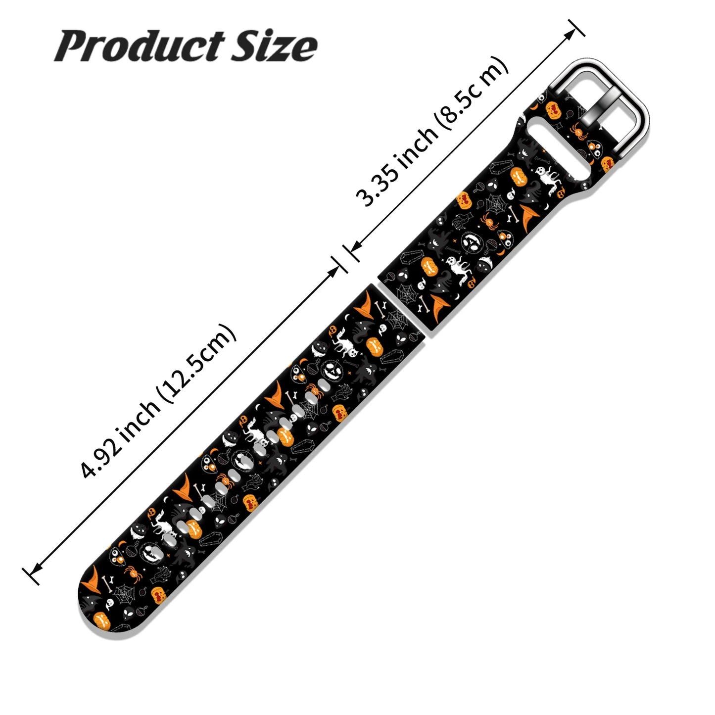 20mm Halloween Series Strap for Samsung Galaxy Watch 7/6/5 40mm 44mm Band Replaceable Bracelet for Xiaomi Huawei Amazfit Watch