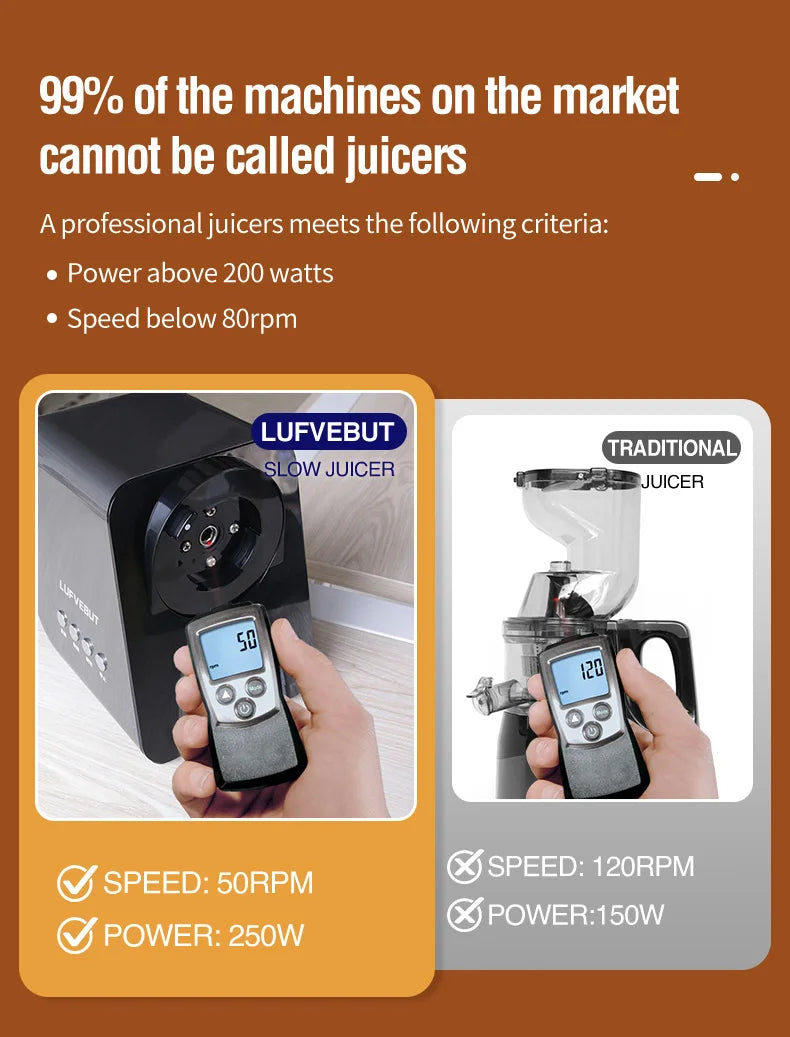 Hot Sale 250W Slow Juicer Extractor for Vegetable and Fruit Screw Cold Press Fresh Beet Juice Electric Blender Home Appliance