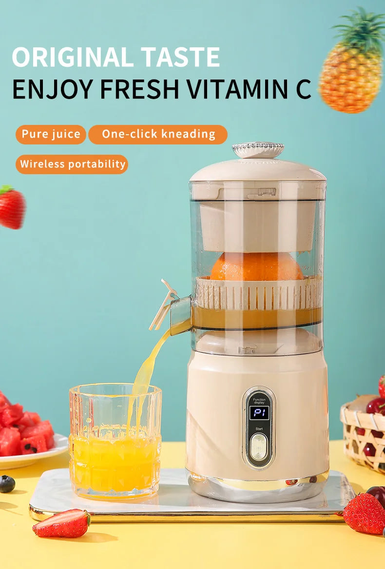 2025 Wireless Portable Electric Juicer 600ml USB Charge Fresh Juice Extractor Citrus Orange Squeezer Machine Smoothie Blender