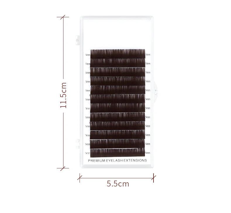 H&L SINCE 1990 12 Rowsblack brown eyelashes, double pointed eyelashes makeup tool,  professional false eyelashes