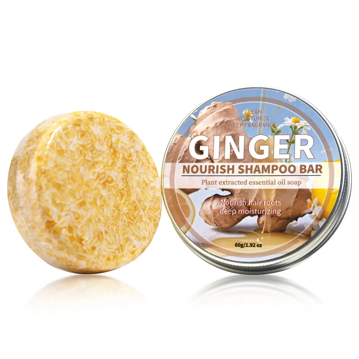 60g Ginger and Honey Soap Organic Herb Wholesale Handmade Soap Hair Treatment Shampoo Bar Wholesale Plant Extraction Dandruff