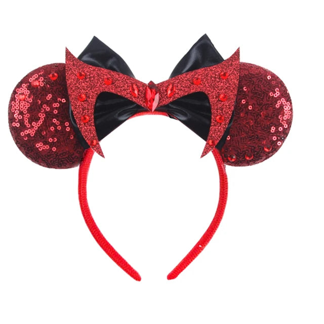 Chic Mickey Mouse Ears Headbands Women Halloween Party Cosplay Bad Guys Hairbands Girls Festival Gift Kids DIY Hair Accessories