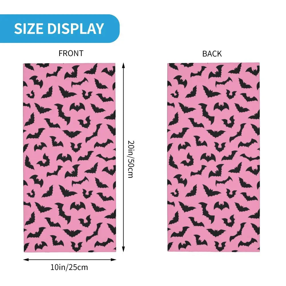 Custom Halloween Vampire Bats Winter Headband Neck Warmer Women Men Hiking Running Tube Scarf Face Bandana Gaiter