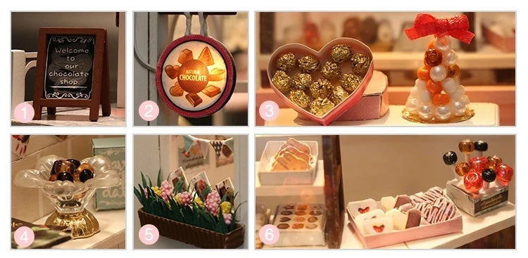 Diy Doll House Toys for Children Furniture Miniature Wooden Assembly Dollhouse casa Handmade creative  Birthday Gifts