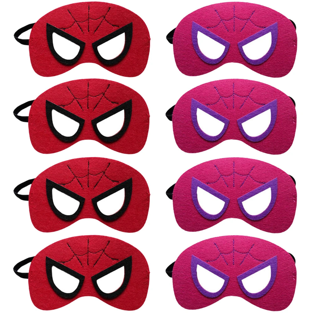 10/30Pc Spiderman Mask Party Supplies Superhero Cosplay Christmas Halloween Felt Mask for Kids Boy Girl Party Favors Decorations
