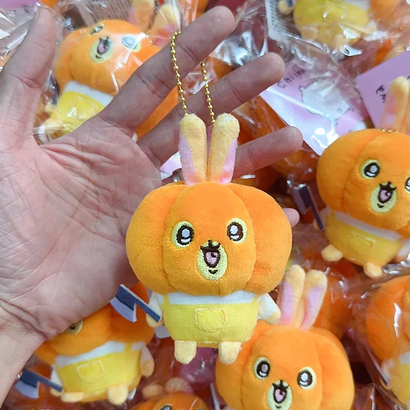 Chikawas Halloween Pumpkin Usazi Plush Doll Bag Pendant Cute Self-Deprecating Bear Doll Keychain Bag Decoration Girls Gift