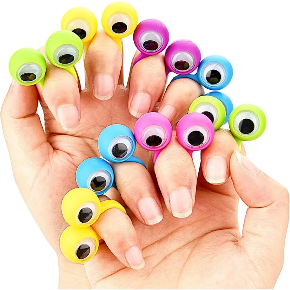 30/50/100 Pcs Halloween Funny Finger Activity Eyes Kids Birthday Halloween Christmas Carnival Kindergarten Party Gift Decoration