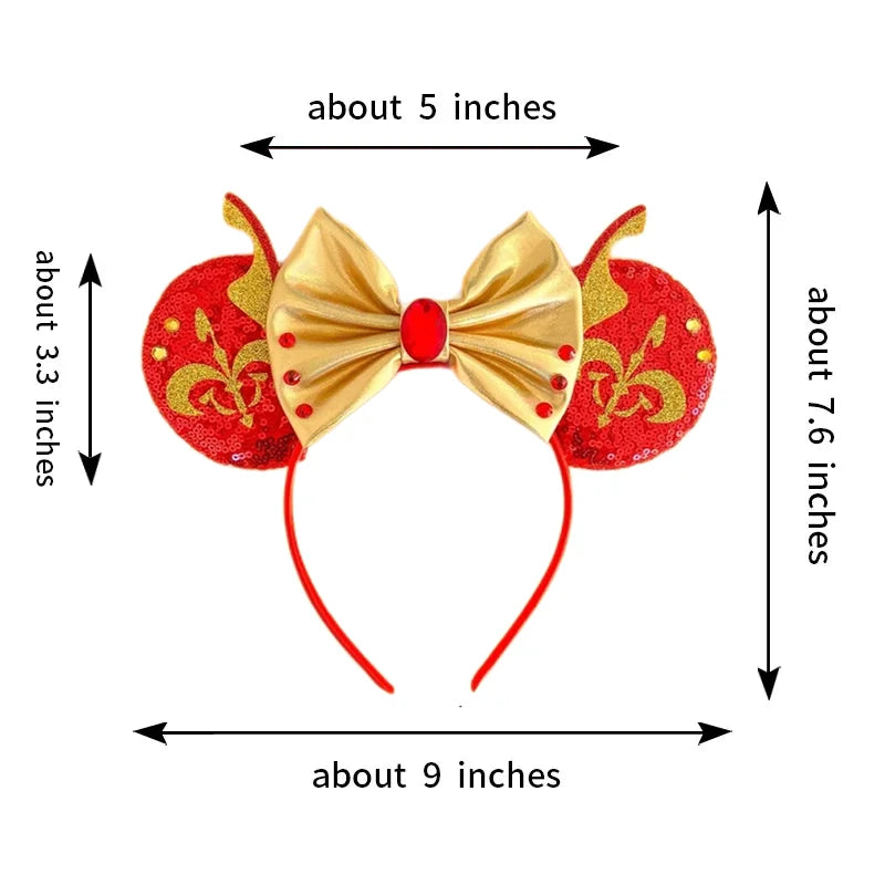 Chic Mickey Mouse Ears Headbands Women Halloween Party Cosplay Bad Guys Hairbands Girls Festival Gift Kids DIY Hair Accessories