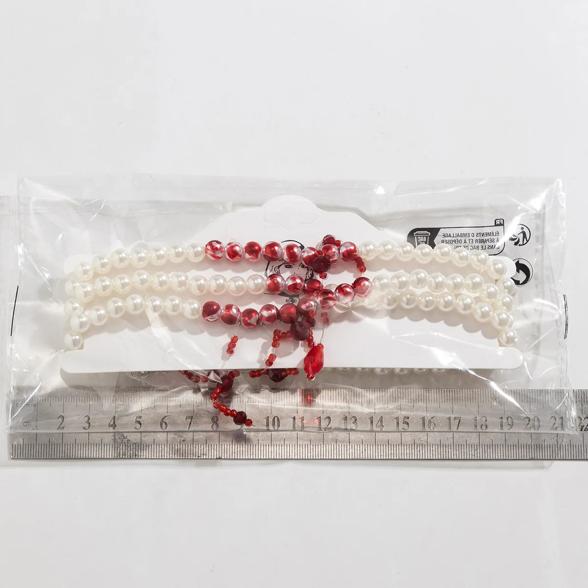 Gothic Blood Drop Fringe Necklace Choker Multi-colored Pearls Beaded Charm Fashion Halloween Party Jewelry Vampire Gifts for Her