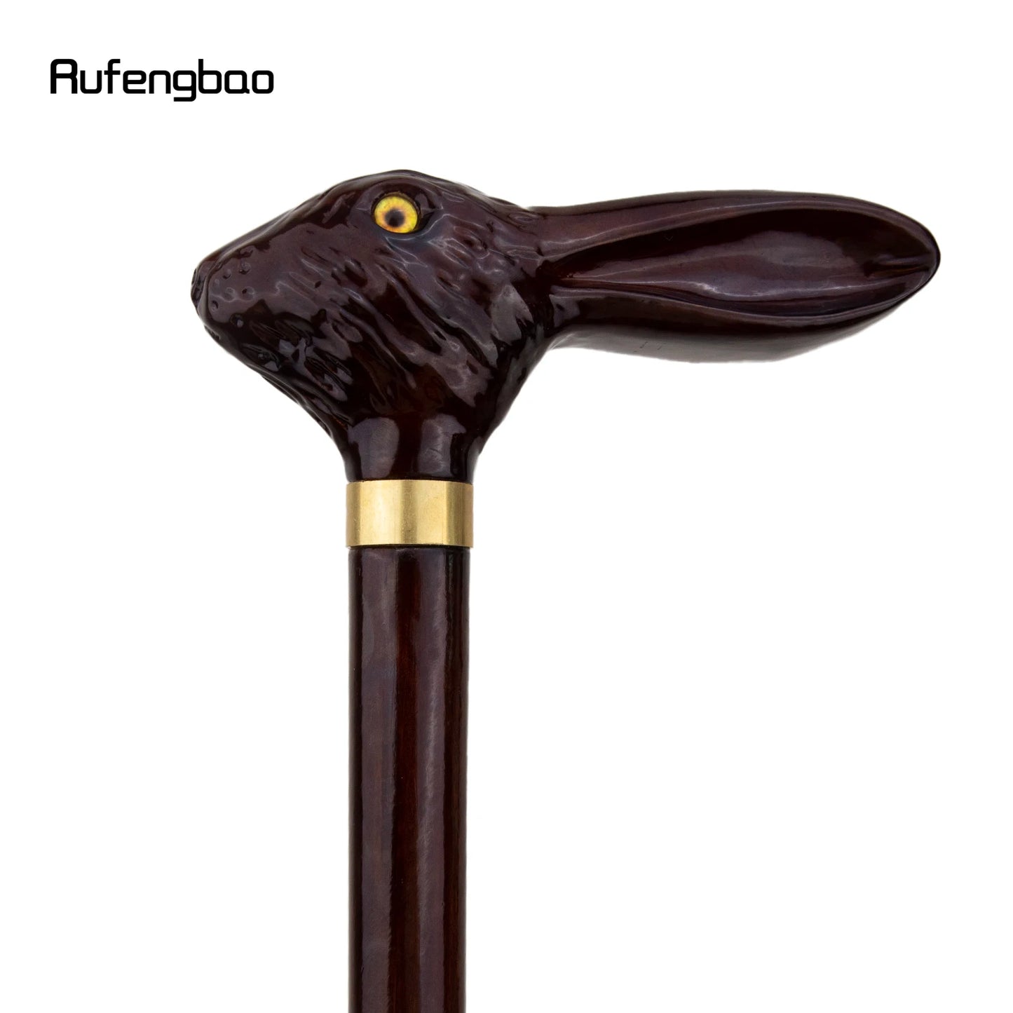 Rabbit Wooden Single Joint Fashion Walking Stick Decorative Vampire Cospaly Party Walking Cane Halloween Mace Wand Crosier 93cm