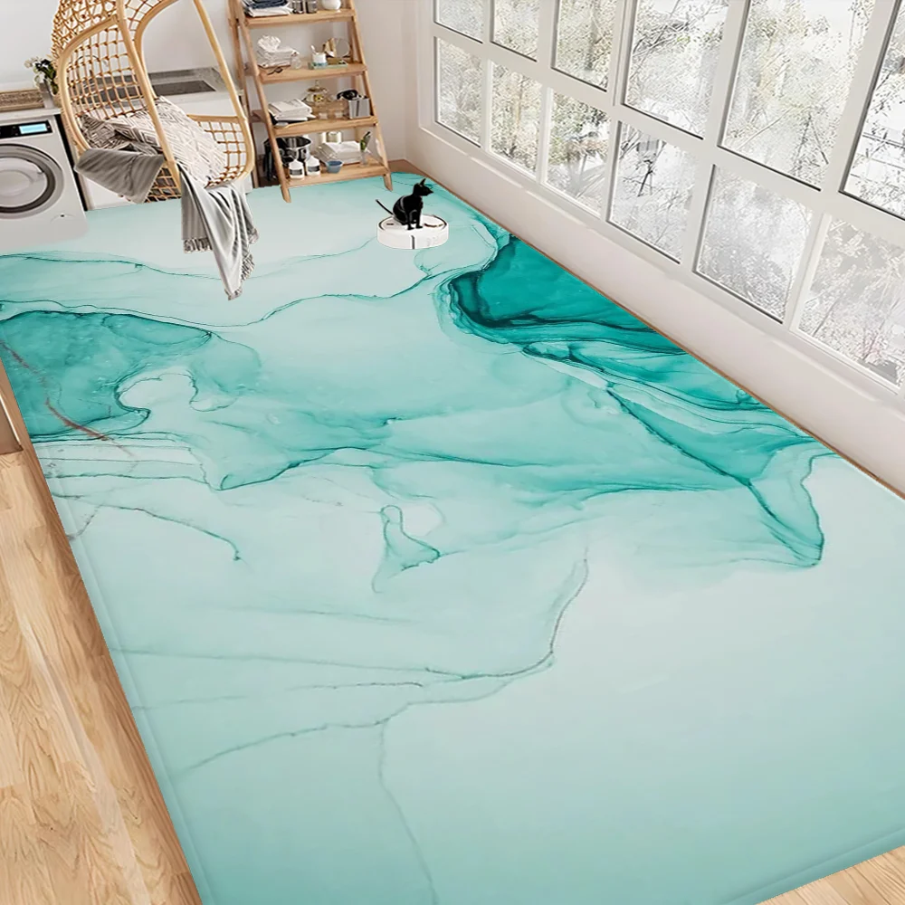 Marbling Floor Mat INS Style Soft Bedroom Floor House Laundry Room Mat Anti-skid Bedside Area Rugs