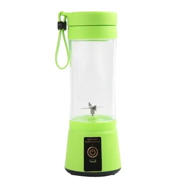 New Mini Portable Blender Bottle USB 6 Blades Fruit Fresh Juicer Smoothies Mixer Machine Crusher Food Processor for Kitchen