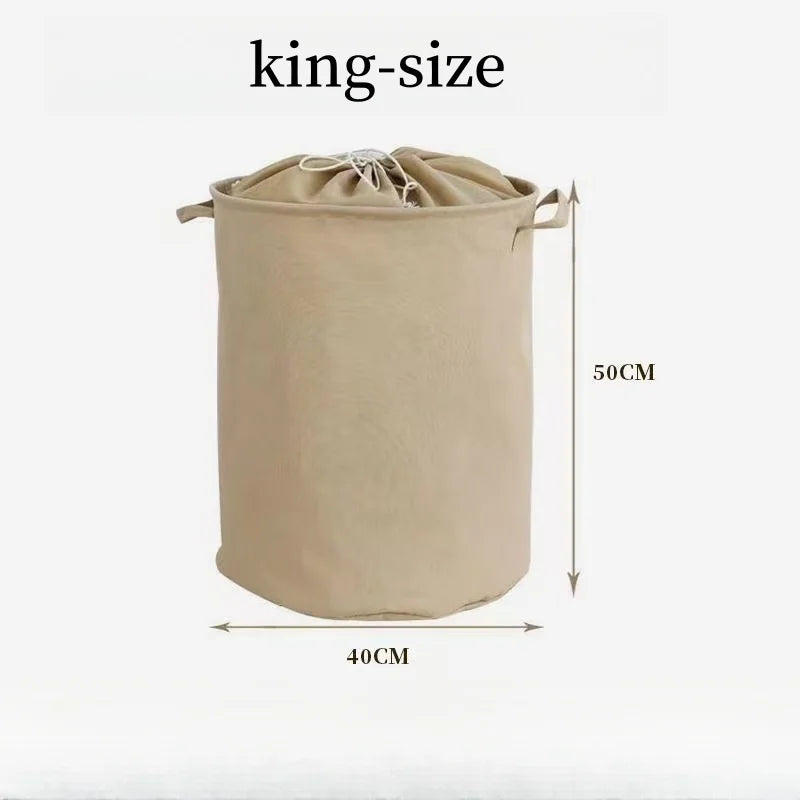Household dirty clothes basket, foldable fabric dirty clothes bucket, clothes ins storage bucket, drawstring storage basket