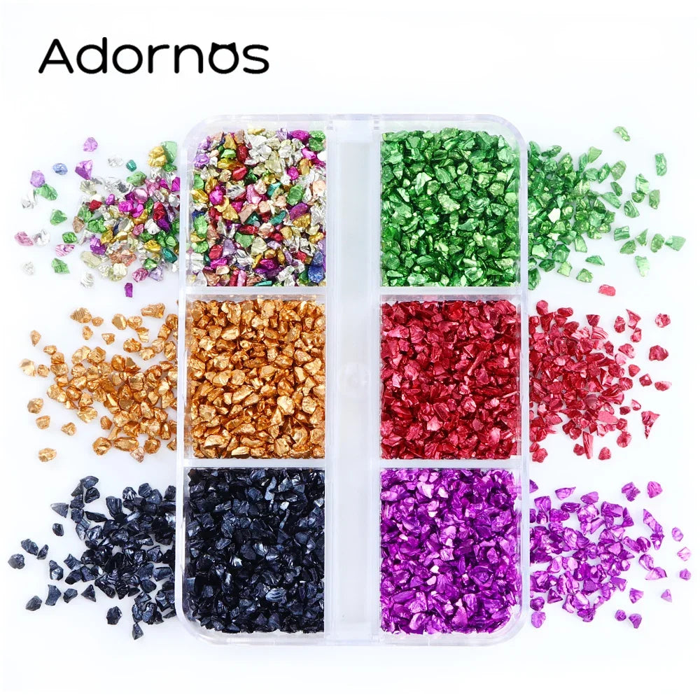 Irregular Crystal Broken Glass Stones Colorful 3D Epoxy Resin Mold Filling Crushed Stones Handmade DIY Resin Jewelry Accessories