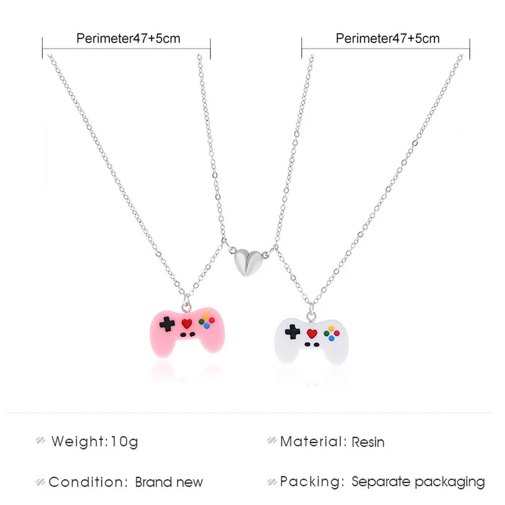 I Love You Best Friends Couple Necklace Jewelry Puzzle BFF Key Lock Tai Chi Heart Pendants Necklaces For Women Men Gift Collier