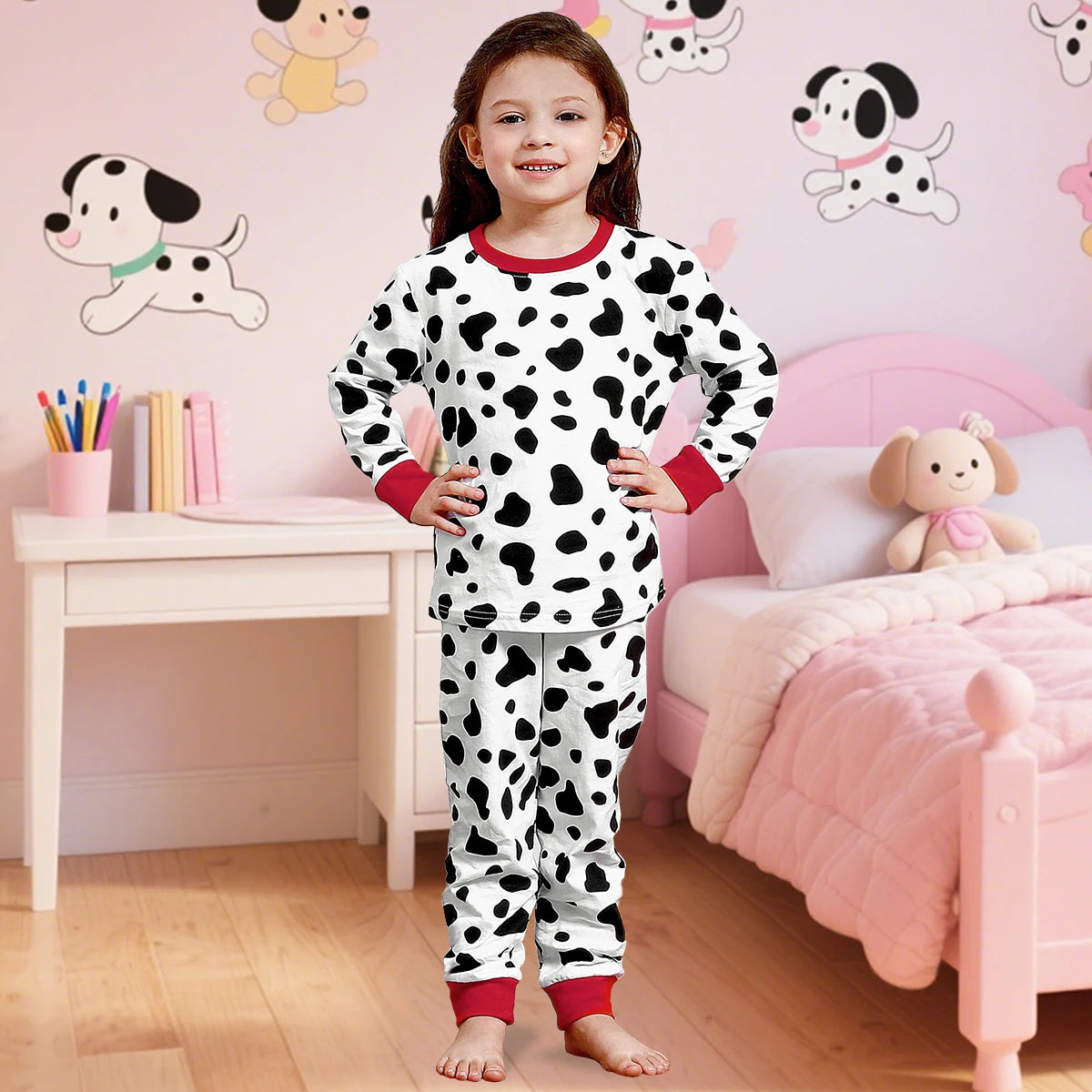Kids Pajamas Set Boy Dalmatian Pyjamas Toddler Halloween Carnival Christmas Clothes Infant Cartoon  Party Gift Photography Pjs