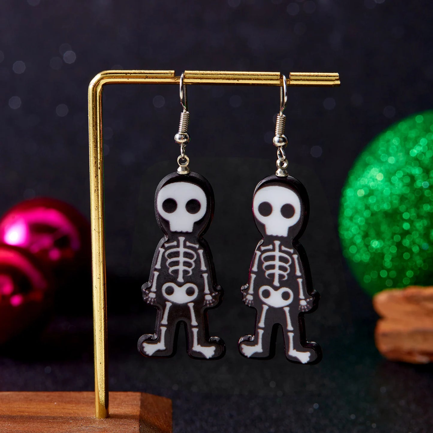 Cute Halloween Skull Bat Pumpkin Stud Earring for Women Jewelry Enamel Cat Star Moon Spider Ghost Dangle Piercing Party Ear Gift