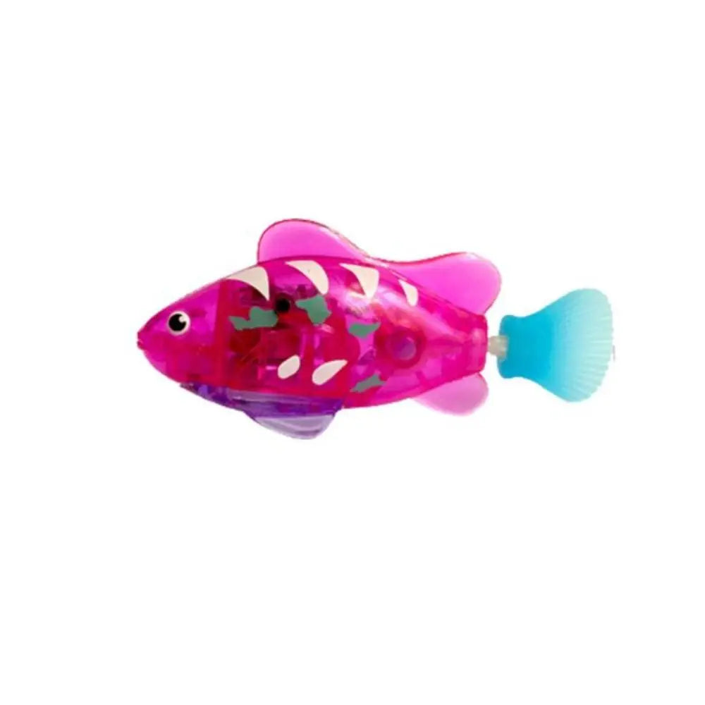 Baby Shower Toys LED Electric Simulation Fish With Light Water Swimming Fish Tank Ornaments Pet Playing Toys