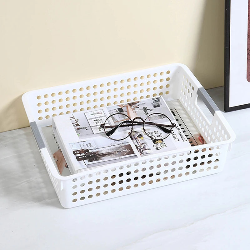 Household Hollow Out Storage Basket For Miscellaneous Toys And Cosmetics Desktop Minimalist Plastic Storage Basket