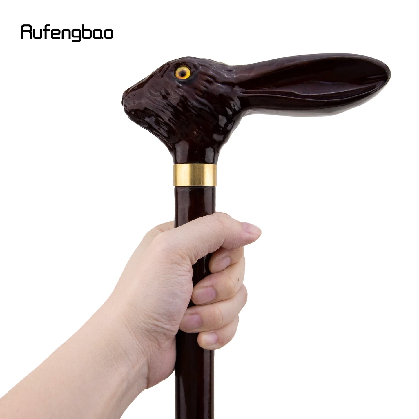 Rabbit Wooden Single Joint Fashion Walking Stick Decorative Vampire Cospaly Party Walking Cane Halloween Mace Wand Crosier 93cm
