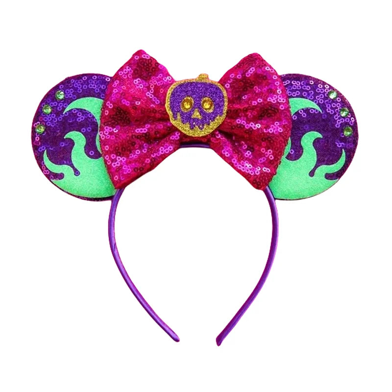 Chic Mickey Mouse Ears Headbands Women Halloween Party Cosplay Bad Guys Hairbands Girls Festival Gift Kids DIY Hair Accessories