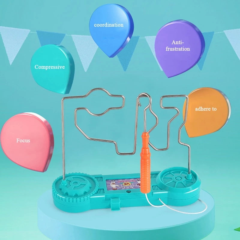 Touch Maze Game Party Funny Game Science Experiment Toys Electric Shock Toy  for Kids Adults Children Study Supplies Toys