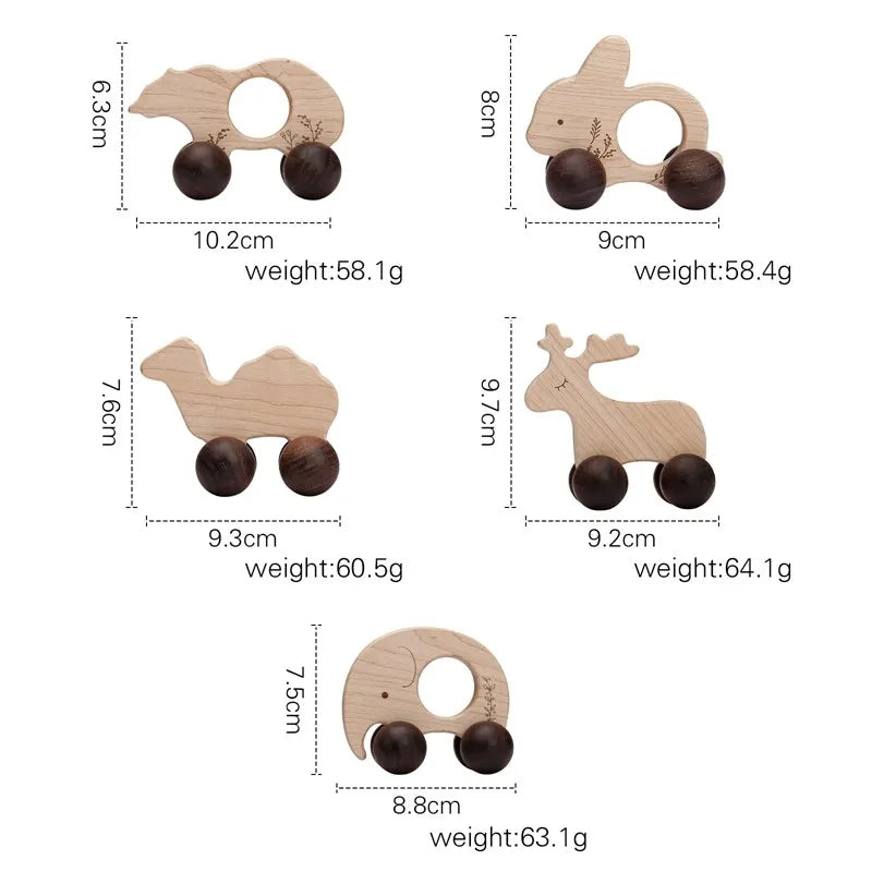 Wooden Cars Toys Maple Diy Crafts for Students Home Activities Montessori Grasping Teething Toy Newborn Birthday Gift Wood Block