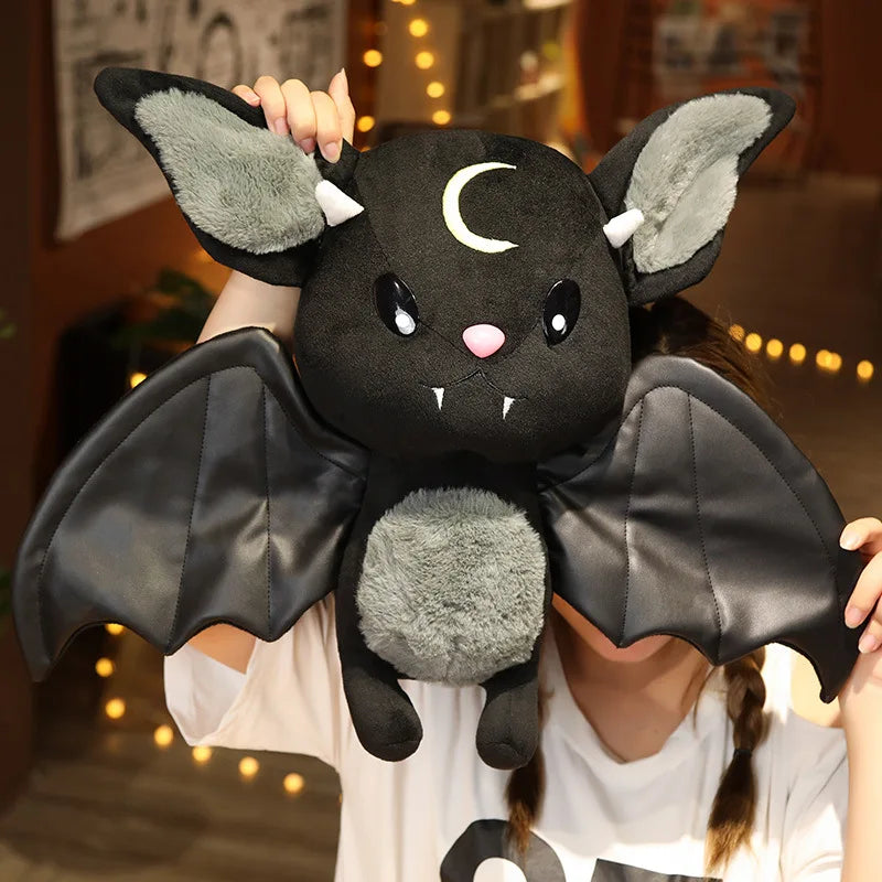 Demon Bat Halloween Plushy Four-color Demon Bat Cartoon Soft Model Kids Christmas Halloween Holiday Gifts Horror Style Home Deco