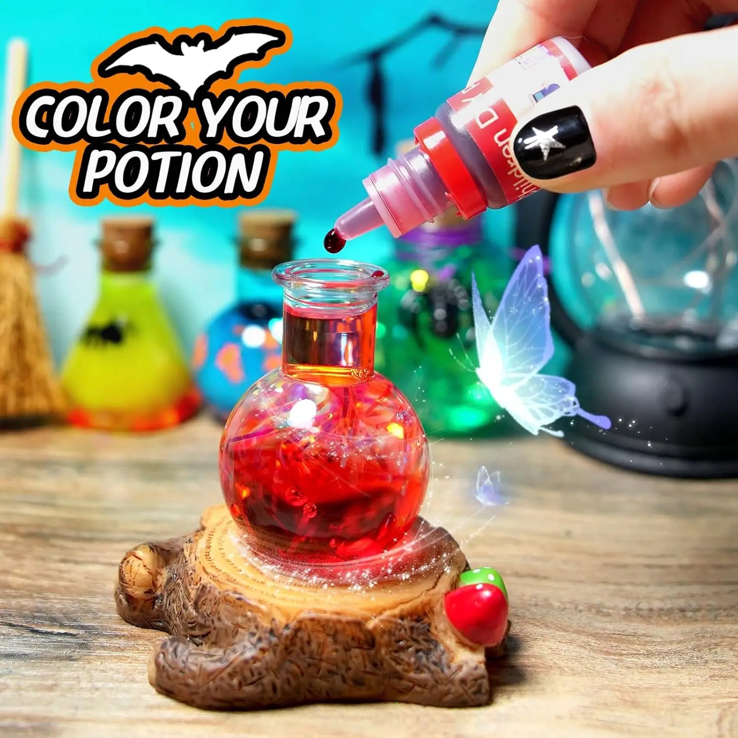 DIY Fairy Magical Potions Kit Horror Halloween Christmas Gifts Witches' Magical Color Changing Freezing Potions Art Craft Kit