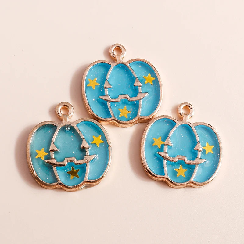 10pcs Enamel Halloween Skull Skeleton Charms Penants for Necklace Earrings DIY Bracelet Handmade Jewelry Accessories Findings