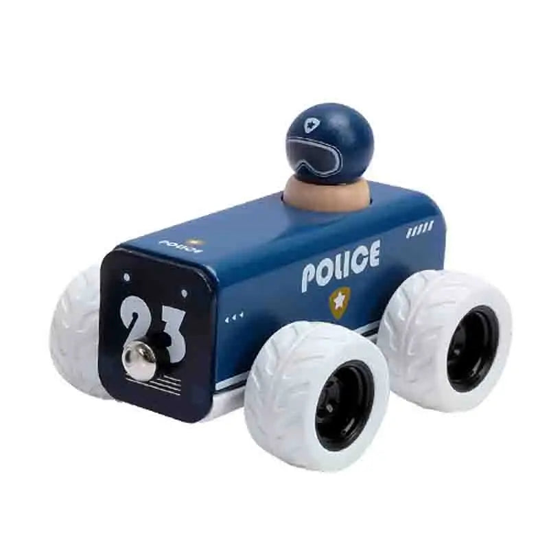 Wooden Fire Engines, Police Cars And Ambulances; Retractable Baby Strollers; Wooden Toys For Children'S Education; Birthday Gift
