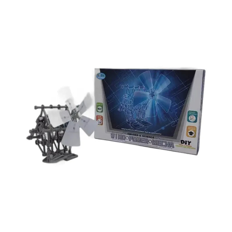 Child/Adult DIY Toy Hand-invented Robot Creative Wind Energy Powered Mechanical Puzzle Education Toys Gifts