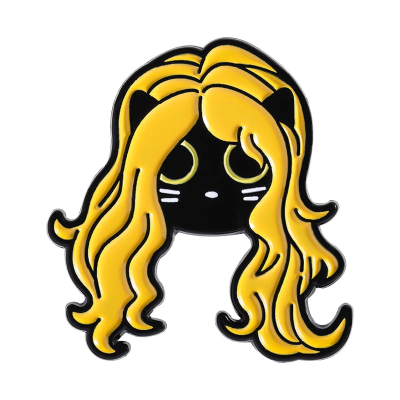 Funny Witch Black Cat Enamel Pins Family Comedy Film Movies Witch Sisters Brooch Lapel Badge Halloween Jewelry Gifts for Friends