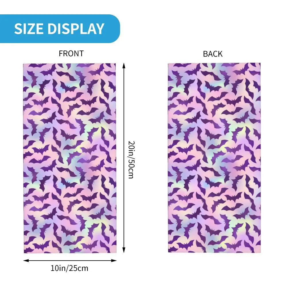 Custom Halloween Vampire Bats Winter Headband Neck Warmer Women Men Hiking Running Tube Scarf Face Bandana Gaiter