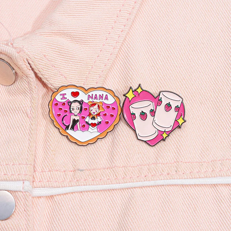 Anime Heart Rose Enamel Pins You Are Dreamy Cartoon Horror Mask Coffin Spider Lapel Badges Halloween Backpack Jewelry Gifts
