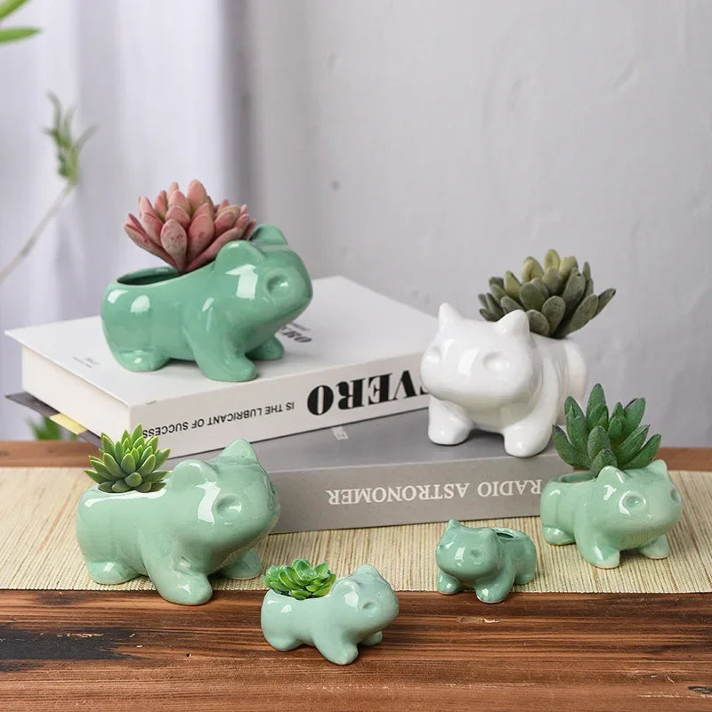 Creative Ceramic Mini Flowerpot Succulent Planter Flower Pot with Hole