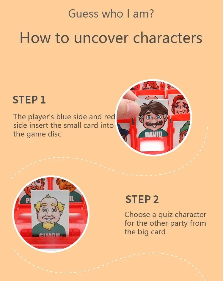 Guess Who I Am Board Game Toy Parent-child Friend Interaction Game Children's Logical Reasoning Puzzle Toys for Boy Girl Gifts