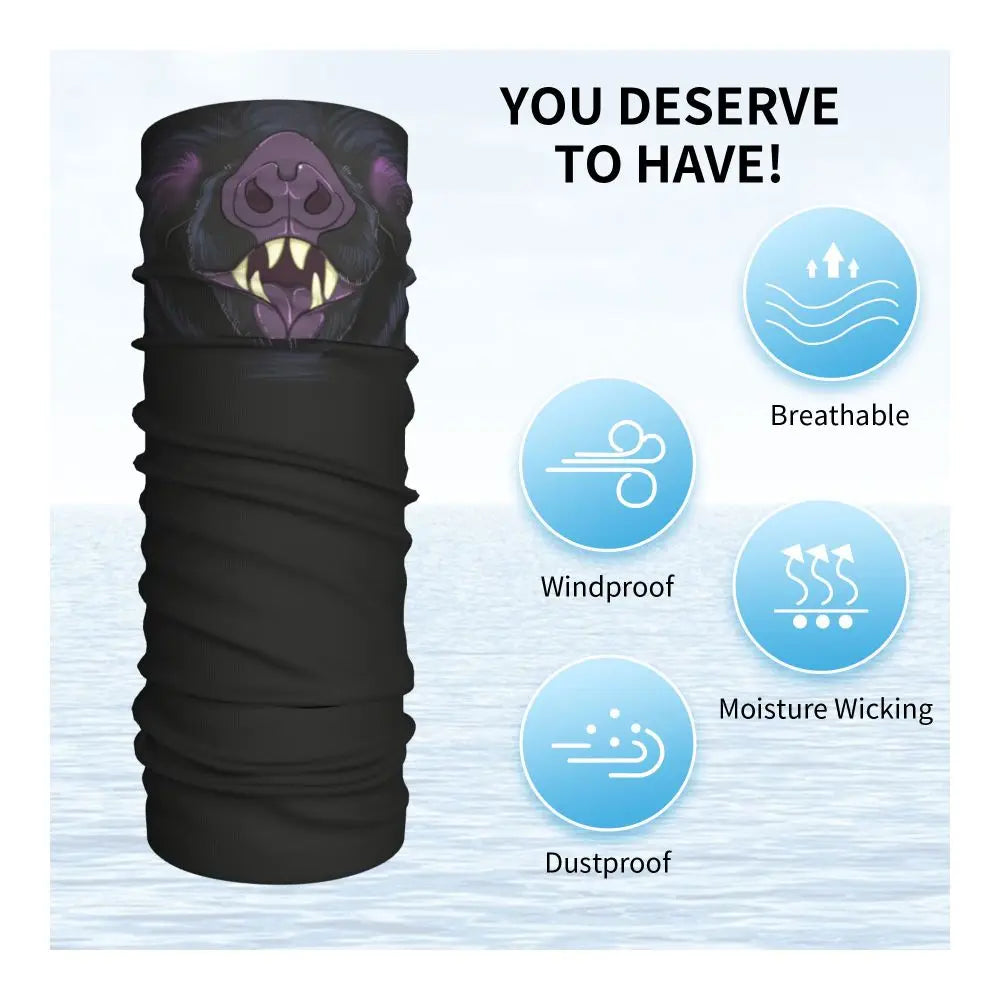 Custom Halloween Vampire Bats Winter Headband Neck Warmer Women Men Hiking Running Tube Scarf Face Bandana Gaiter