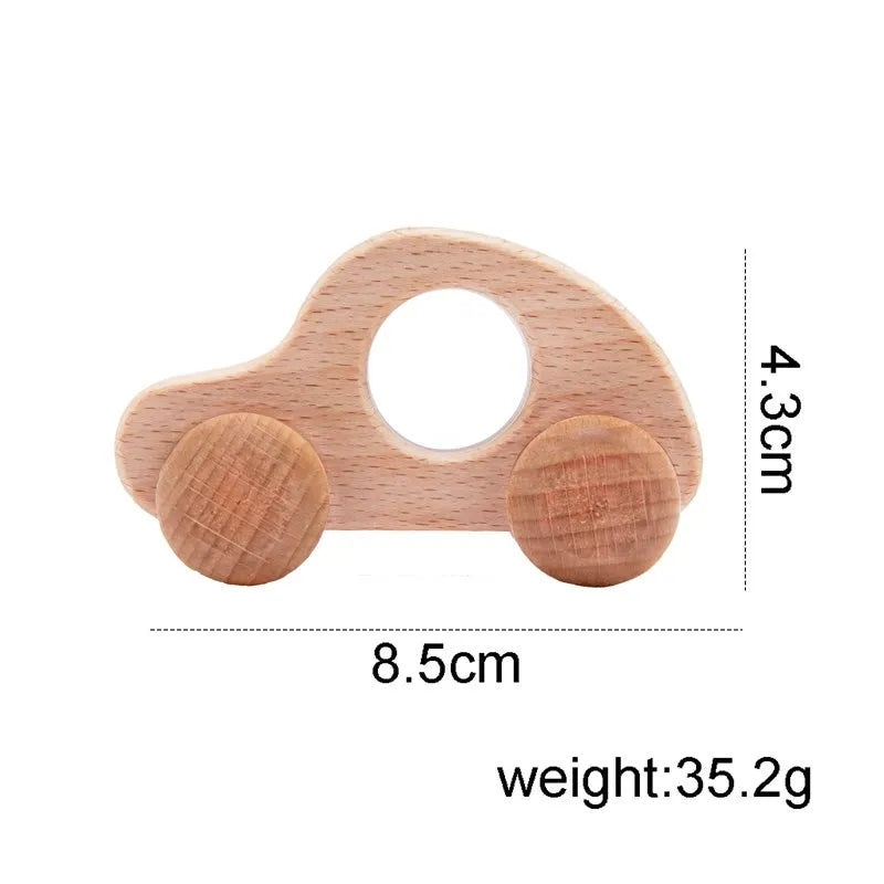 Wooden Cars Toys Maple Diy Crafts for Students Home Activities Montessori Grasping Teething Toy Newborn Birthday Gift Wood Block