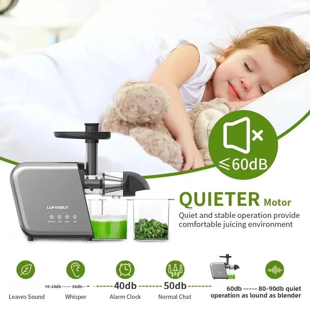 Hot Sale 250W Slow Juicer Extractor for Vegetable and Fruit Screw Cold Press Fresh Beet Juice Electric Blender Home Appliance