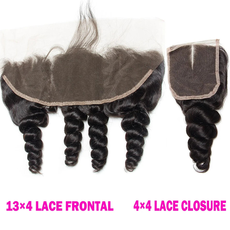 Lace Frontal Only 13x4 Water Wave Closure Human Hair Brazilian Lace Frontal Closure Deep Wave Straight Lace Front Closure Only