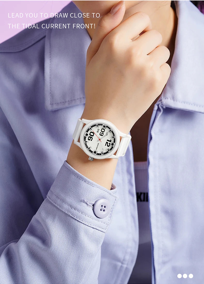 Fashion women's watches, simple casual Soft silicone strap lady watches waterproof, nurse watches for woman, ladies wristwatch