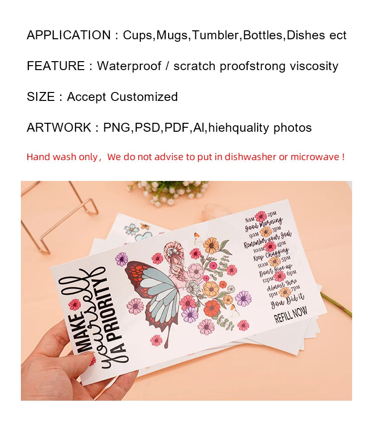 UV DTF Transfers Stickers, 16oz, Cup Wraps, Spooky Season, Halloween Printed for DIY Glass, Ceramic Metal Leather, Etc. D5736