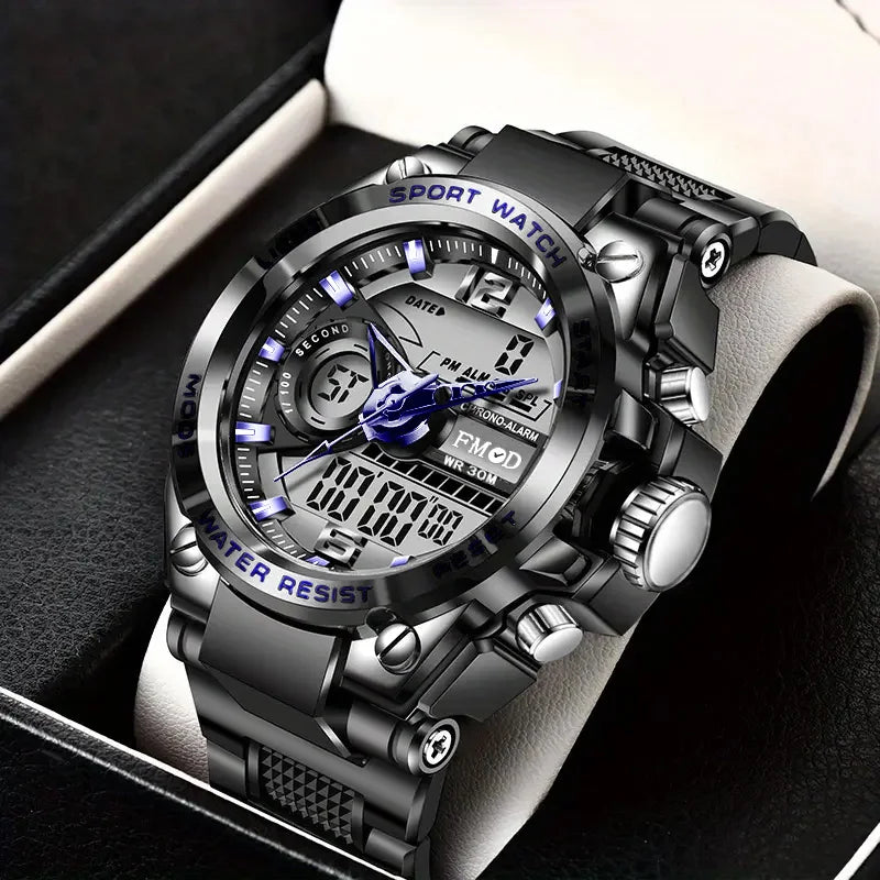 Digital  Men Steel Military Wristwatch LED Quartz ClockSport Watch Male Big Watches Men Relogios Masculino